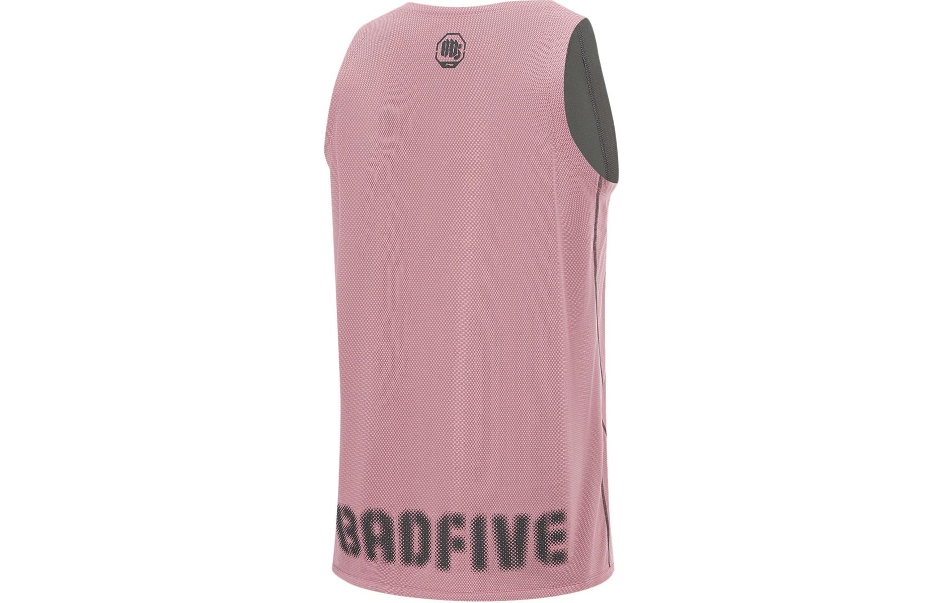 Li Ning BADFIVE Basketball Jersey Men’s Apricot Pink Obsidian Gray