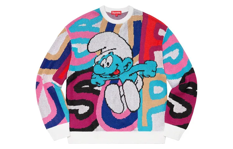 Supreme X Smurfs Sweater