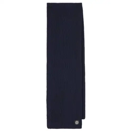 STONE ISLAND Logo Patch Knitted Scarf