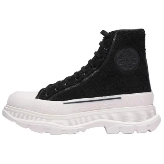 Alexander McQueen Tread Slick Martin Boots Men White Black