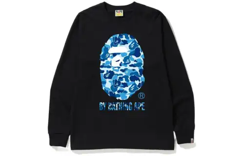 Bape Abc Camo Japanese Letters Long Sleeve Tee