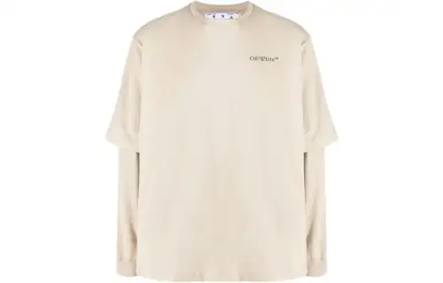 OFF WHITE Caravag Arrow Logo Double Sleeve Longsleeve