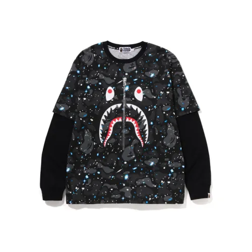 Bape Space Camo Shark Layered Long Sleeve Tee
