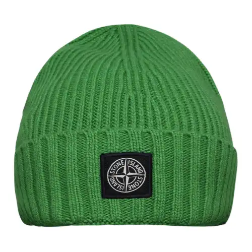 STONE ISLAND Logo Patch Knitted Beanie