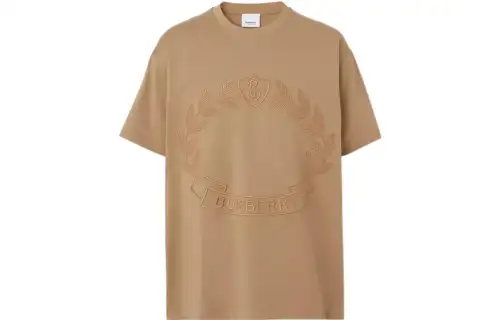 Burberry Embroidered Logo Cotton T shirt
