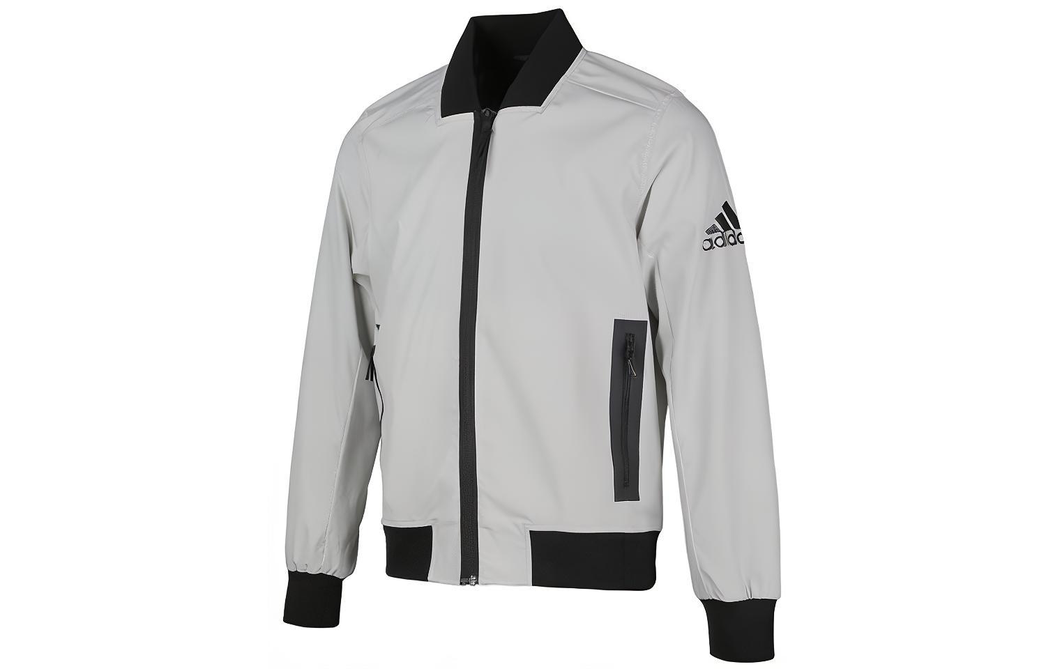Мужская куртка adidas Bomber Wv Urban (серая) — фото 2