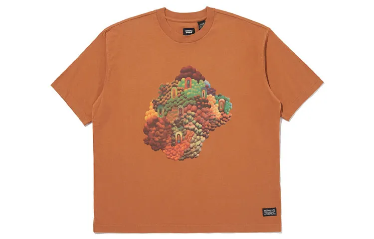 Levi's T-Shirts Men's Brown Crew Neck Moderate Straight Fit