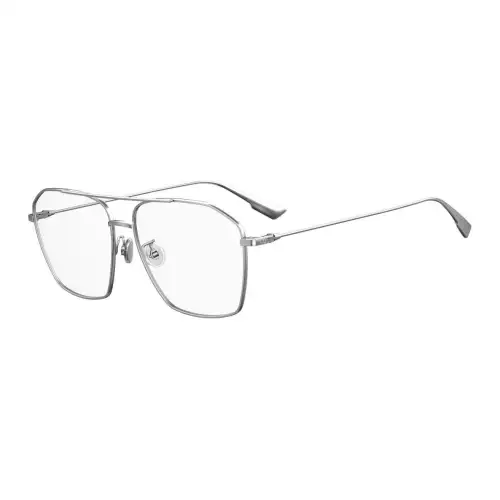 DIOR Metal Aviator Eyeglass Frames Unisex Silver