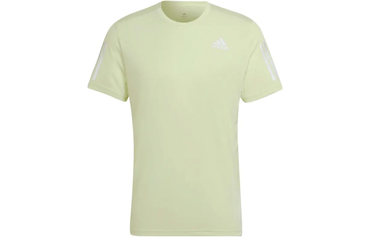Adidas T-Shirts Men's Green Crew Neck Moderate Straight Fit