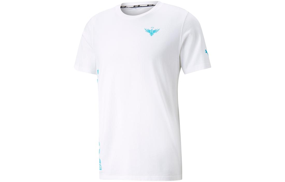 PUMA MELO T Shirts Men's White Crew Neck Moderate Other