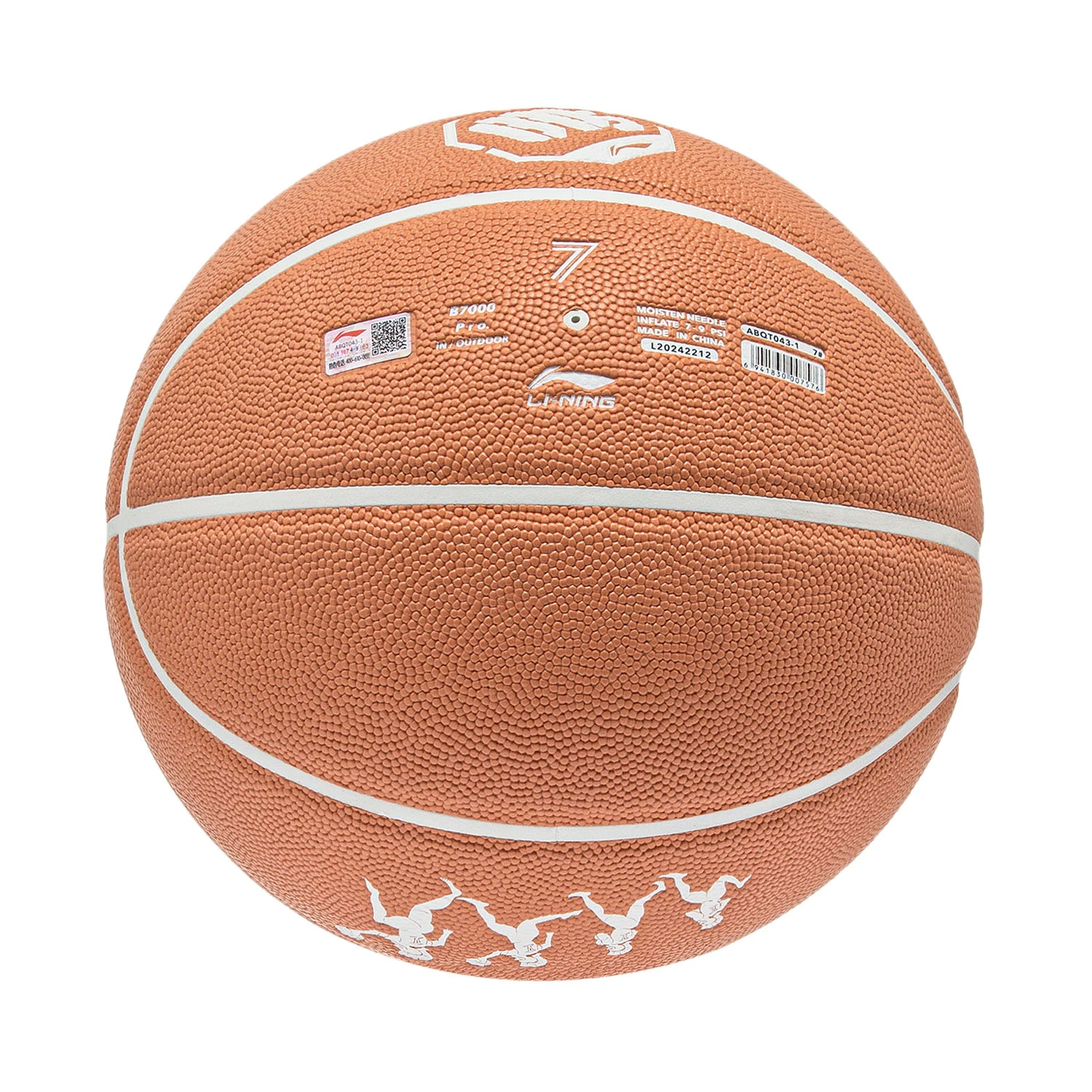 Li Ning Pu Basketball Pink White Size 7 Training Unisex