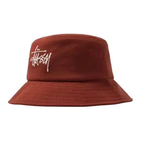 Stussy Bucket Hats Unisex Iron Red
