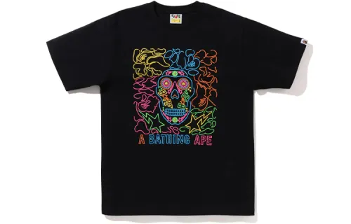Bape Halloween Neon Mexican Skull Tee