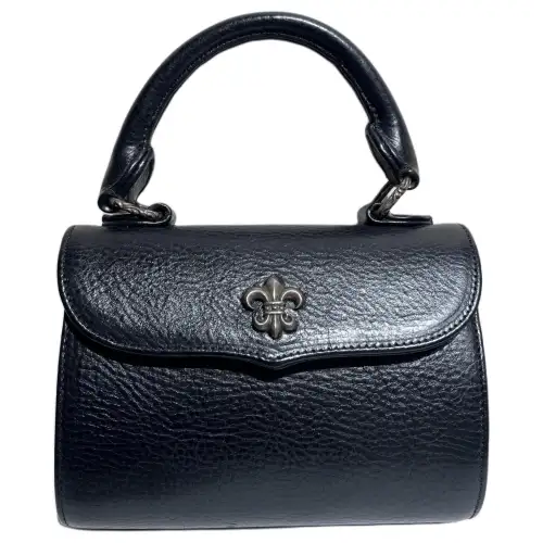 Chrome Hearts Cow Leather Flap Shoulder Bag, Crossbody Bag, Handbag Women's Black
