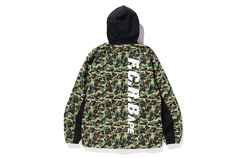 Мужская куртка A BATHING APE Bape X FCRB ABC SEPARATE PRACTICE JACKET (зеленый камуфляж) — фото 2
