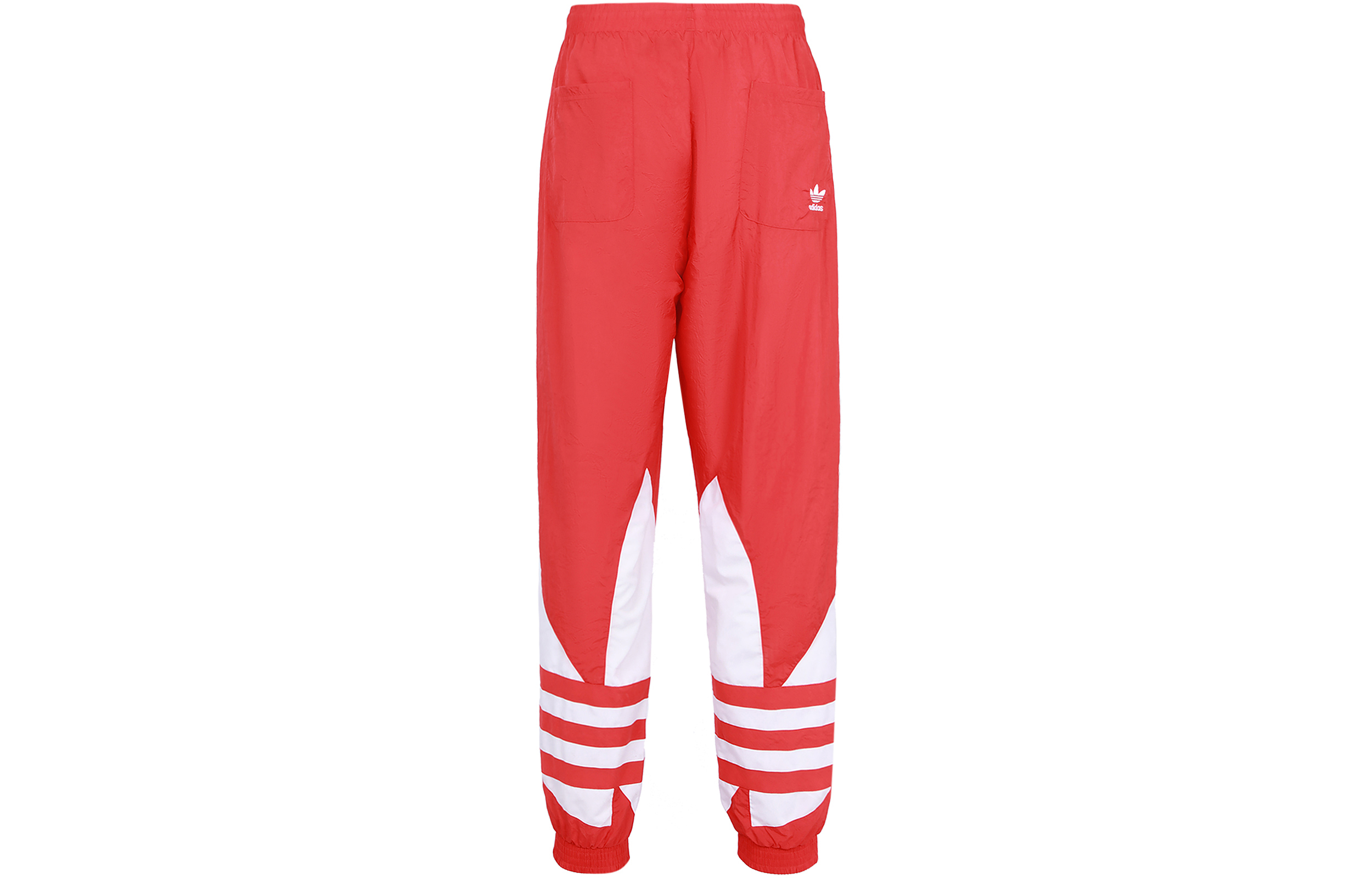 Мужские штаны adidas originals Big Trefoil Track Pants Men Black Logo (красно-черный) — фото 2