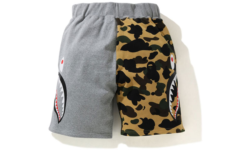 Bape 1st Camo Half Side Shark Sweat Shorts