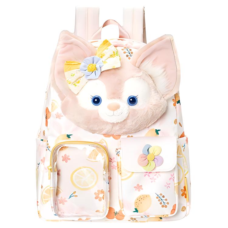 Disney Disney Shangdi 2024 Summer Duffy and Friends Series Lina Belle Printed Decoration Zipper Opening Small Pain Bag Polyester and PVC Backpack Regular Women's