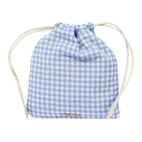 MIU MIU Nylon Makeup Bag Women's Light Blue