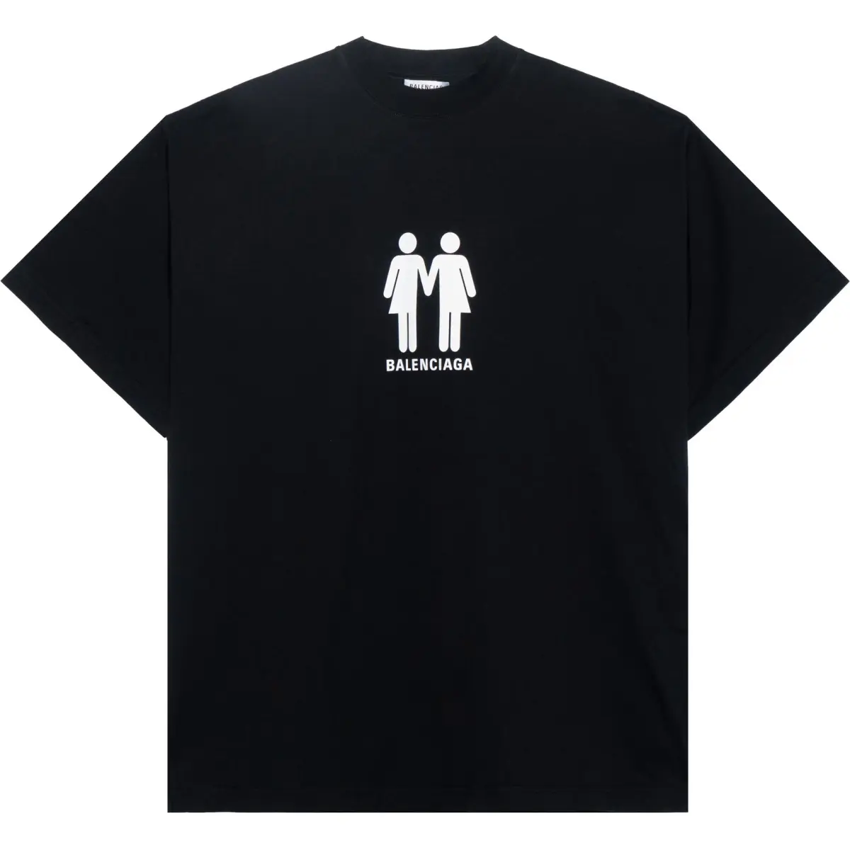 Balenciaga PRIDE 22 T Shirt Loose Fit Men's Black