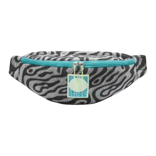 Nike Nike, fashionable universal foldable regenerated one-shoulder bag with zipper, multicoloured white belt bag for men and women, for beloved, cactus