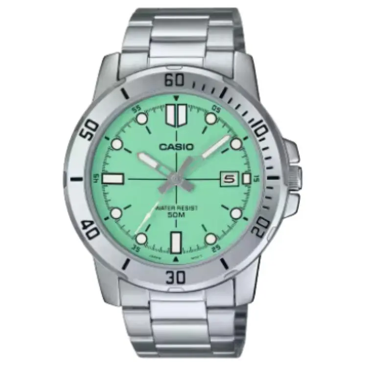 CASIO Men Standard Series Green Watch MTP-VD01D-3E1V