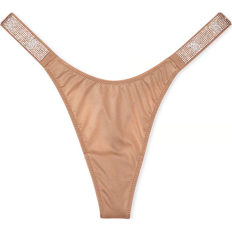 Женские тапочки Victoria's Secret Very Sexy Shine Strap (бежевые)
