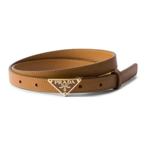 Prada Triangle Logo Buckle Belt