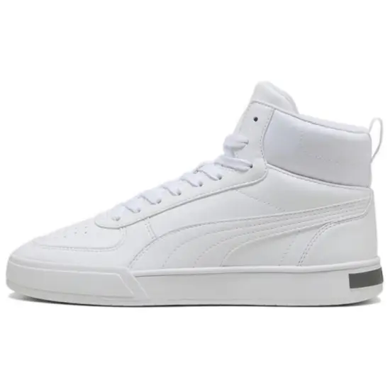 PUMA Caven Anti-Slip Wear-Resistant Mid-Top Skateboard Shoes Unisex White