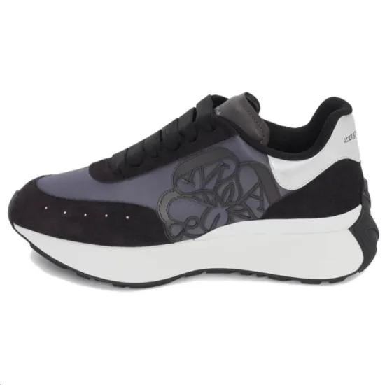 Alexander McQueen Sprint Runner Black Silver Women's