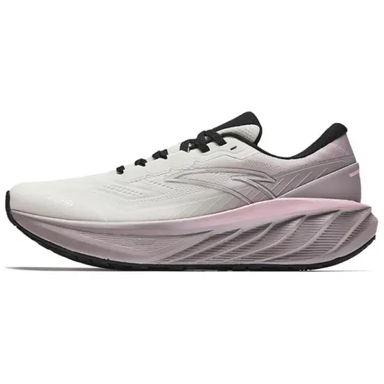 Anta Cloud Journey Anti Slip Wear Resistant Low Top Casual Running Shoes Women's Ivory White Magic Mat Gray