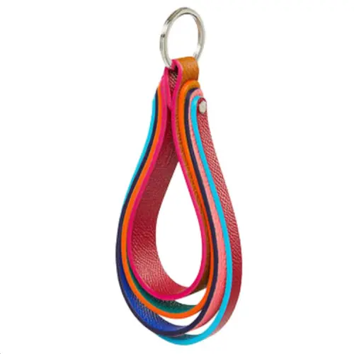 HERMES Petit H Leather Keychains Men's Surprise