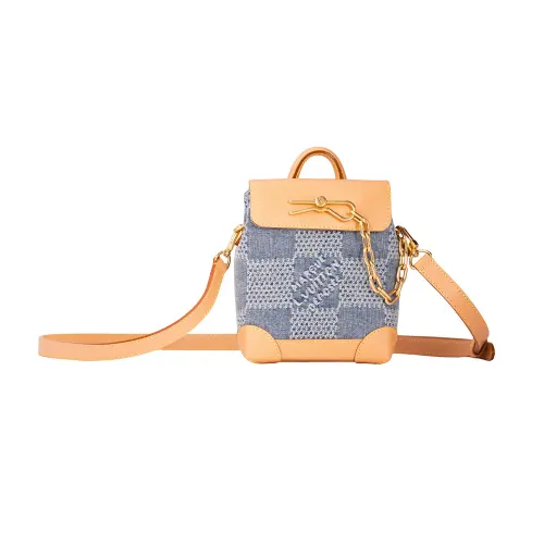LOUIS VUITTON Nano Steamer Damier Denim 3D Blue Denim