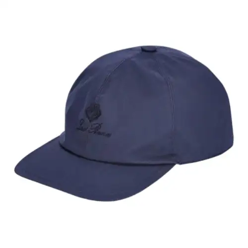Loro Piana Nylon Baseball Caps Men's Marine Blue