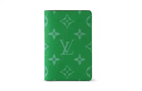 LOUIS VUITTON Leather Wallet Women's Green