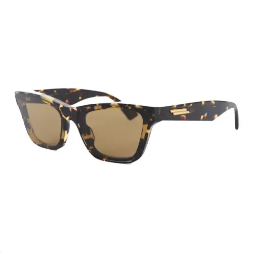 Bottega Veneta Acetate Irregular Shape Sunglasses Men's Tortoiseshell