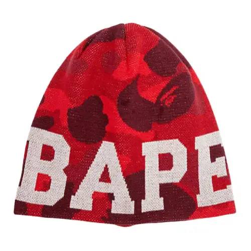 A BATHING APE Acrylic Beanies Men's Red