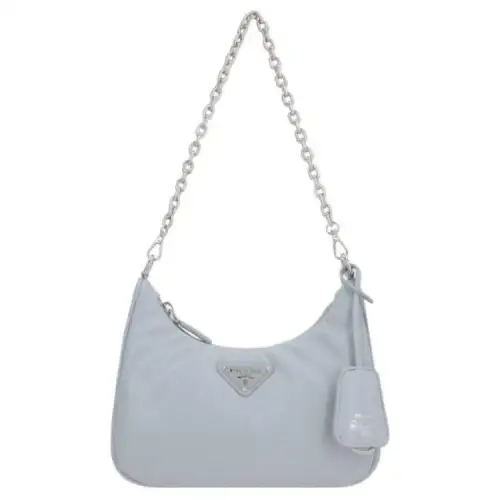 PRADA Re Edition Leather Portable Crossbody Bag, Shoulder Bag Women's Cornflower Blue