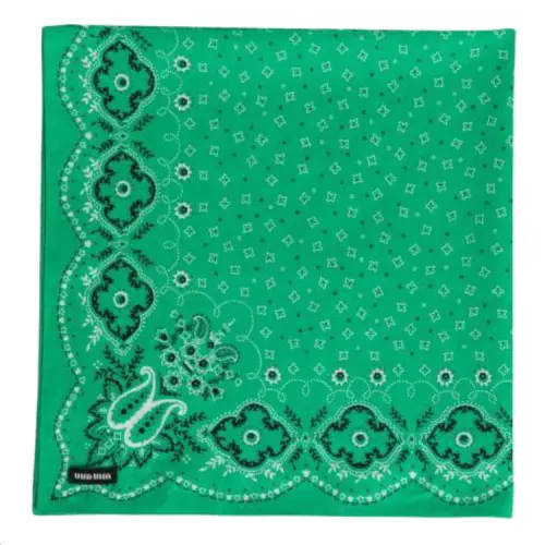 MIU MIU Fabric Scarves Unisex Green