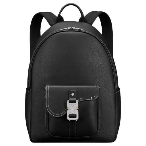DIOR Saddle Grain Calfskin Backpack Regular Men's Black