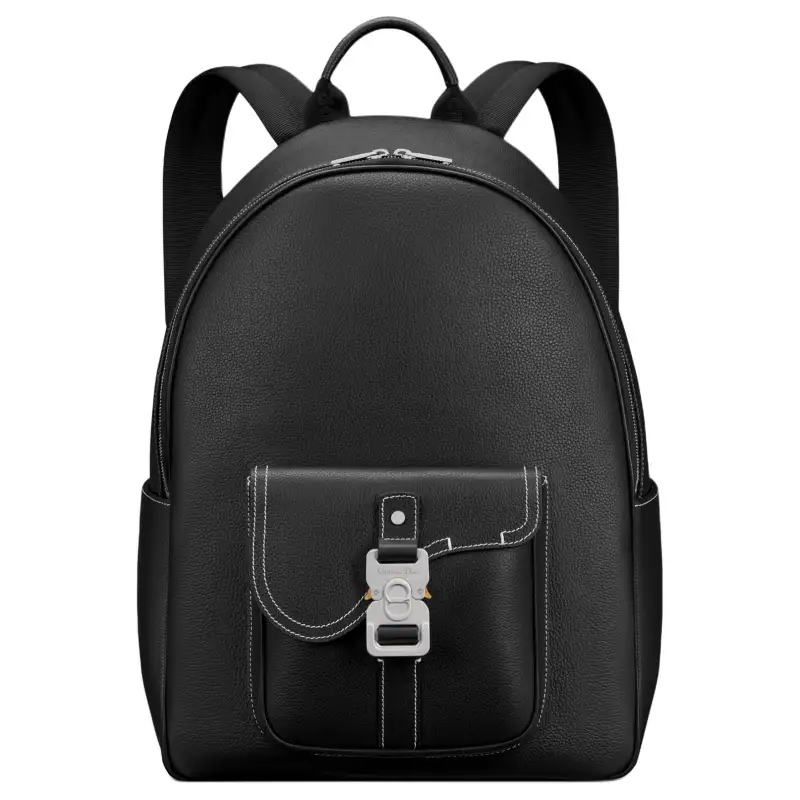 DIOR Saddle Grain Calfskin Backpack Regular Men's Black