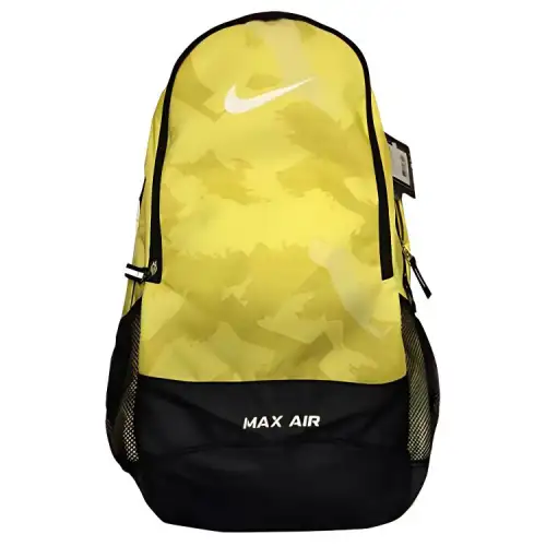 Nike Polyester Backpack Regular Unisex Yellow & Black