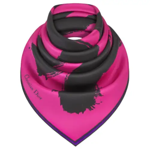 DIOR Silk Scarves Women's Purple