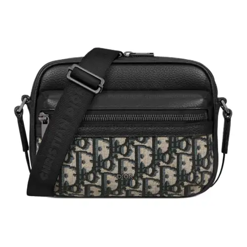 DIOR Rider 2.0 Oblique Jacquard Canvas With Grainy Calfskin Messenger Bag, Shoulder Bag, Crossbody Bag Mini Men's