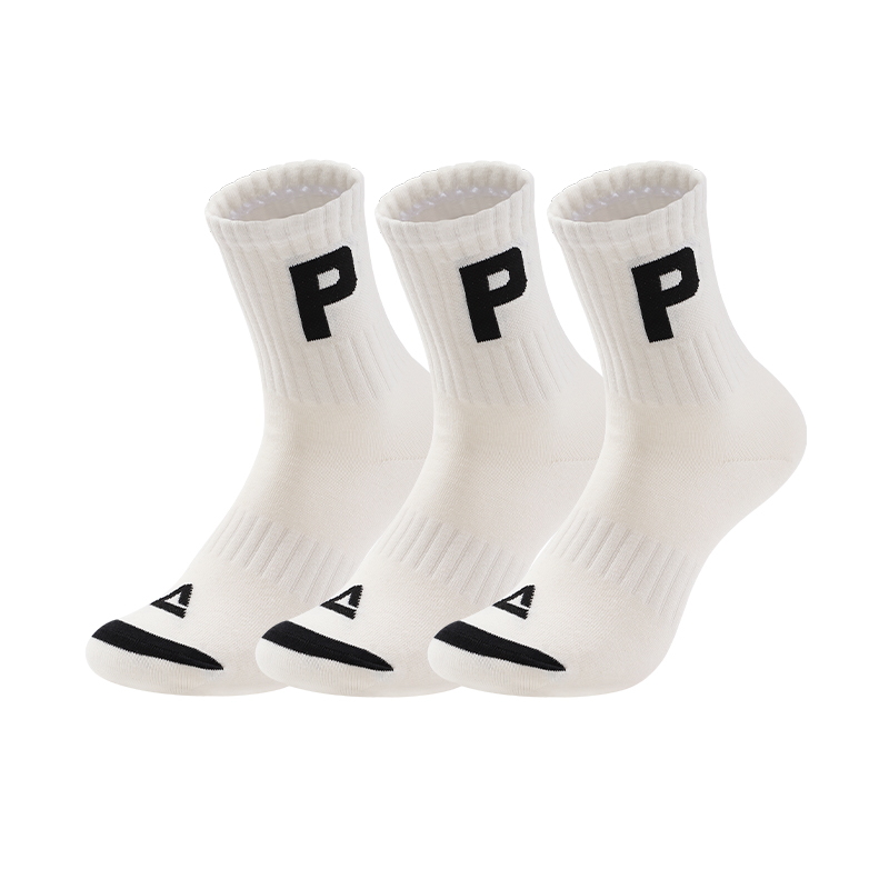 PEAK Knee High Socks Unisex 3 Pack Letter