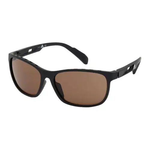 Adidas Plastic Rectangular Sunglasses Men's Black