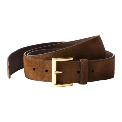 Prada buckled suede belt