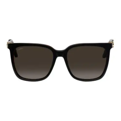 CARTIER Square Sunglasses Women's Black