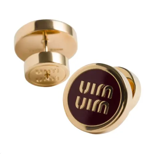 MIU MIU Metal Earrings Unisex Red
