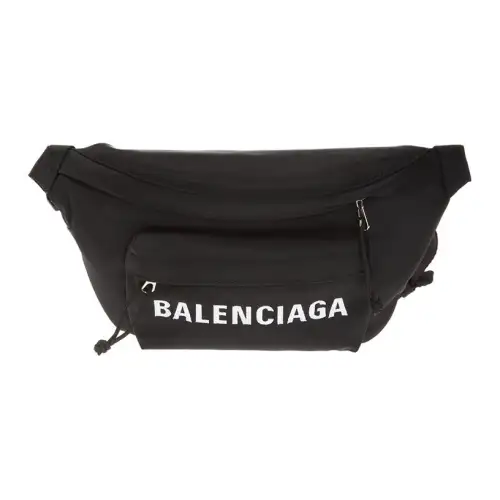 Balenciaga Nylon Waist Bag Chest Bag Men's Black
